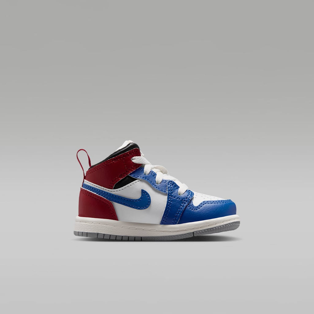 Jordan 1 Mid Baby/Toddler Shoes - True Blue/Varsity Red/Black/Summit White - Image 3
