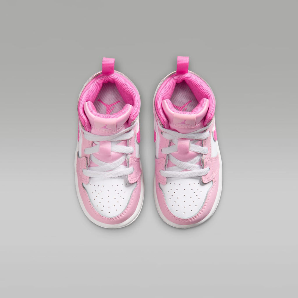 Jordan 1 Mid Baby/Toddler Shoes - Pink Foam/China Rose/White/Pink Foam - Image 4