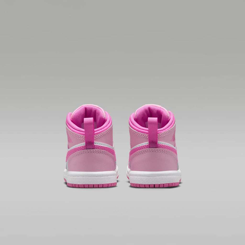 Jordan 1 Mid Baby/Toddler Shoes - Pink Foam/China Rose/White/Pink Foam - Image 6