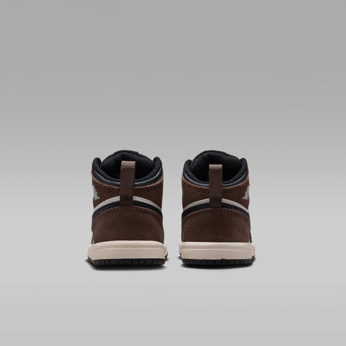 Jordan 1 Mid Baby/Toddler Shoes - Black/Palomino/University Red/Phantom - Image 6
