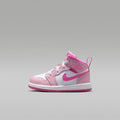 Jordan 1 Mid Baby/Toddler Shoes - Pink Foam/China Rose/White/Pink Foam - Image 1