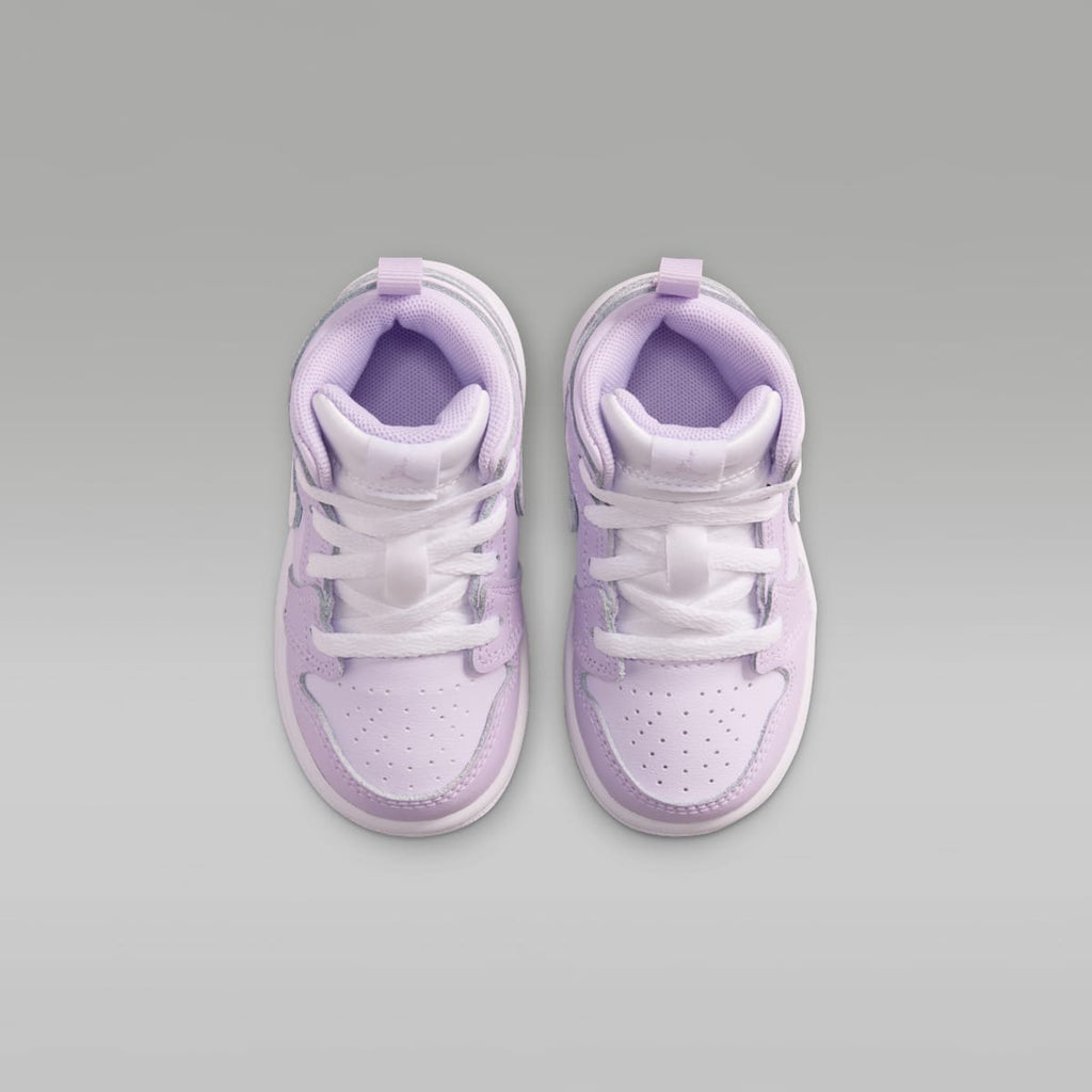 Jordan 1 Mid Baby/Toddler Shoes - Violet Mist/Barely Grape/White - Image 4