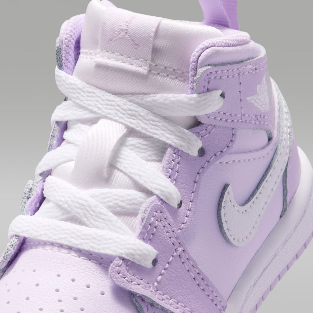 Jordan 1 Mid Baby/Toddler Shoes - Violet Mist/Barely Grape/White - Image 7