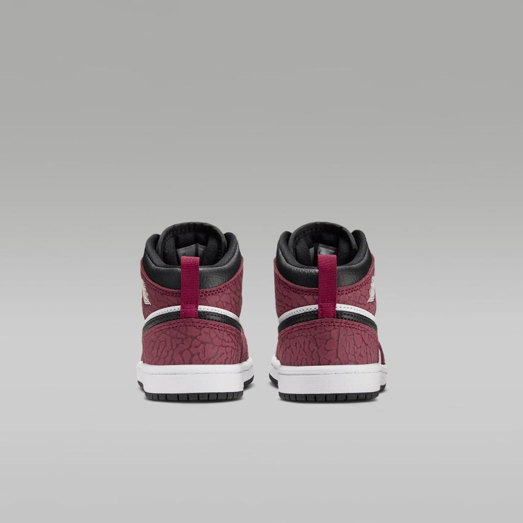 Jordan 1 Mid SE Little Kids' Shoes - Team Red/Black/Dark Team Red/White