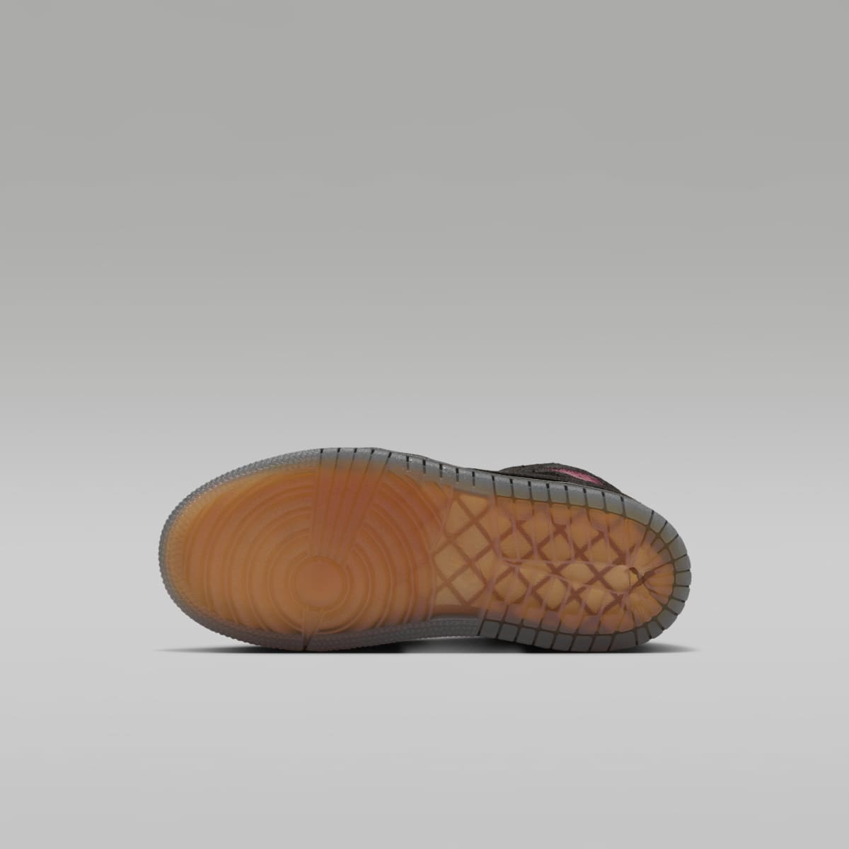 Jordan 1 Mid SE Little Kids' Shoes - Black/Gum Medium Brown/Team Red - Image 2