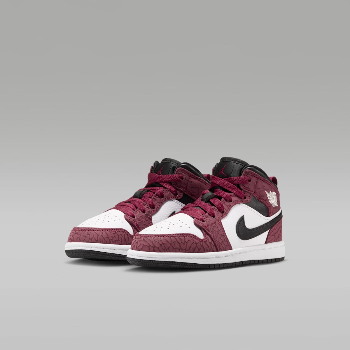 Jordan 1 Mid SE Little Kids' Shoes - Team Red/Black/Dark Team Red/White