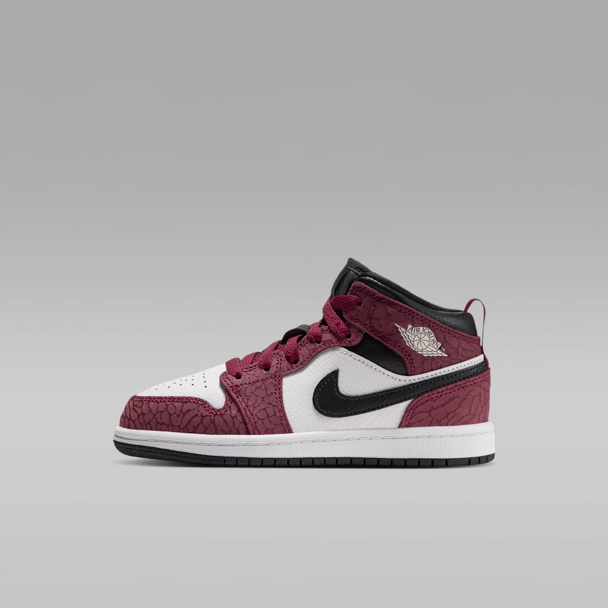 Jordan 1 Mid SE Little Kids' Shoes - Team Red/Black/Dark Team Red/White