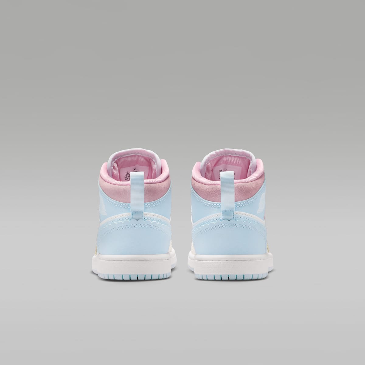 Jordan 1 Mid SE Little Kids' Shoes - Half Blue/Pale Ivory/White/Half Blue