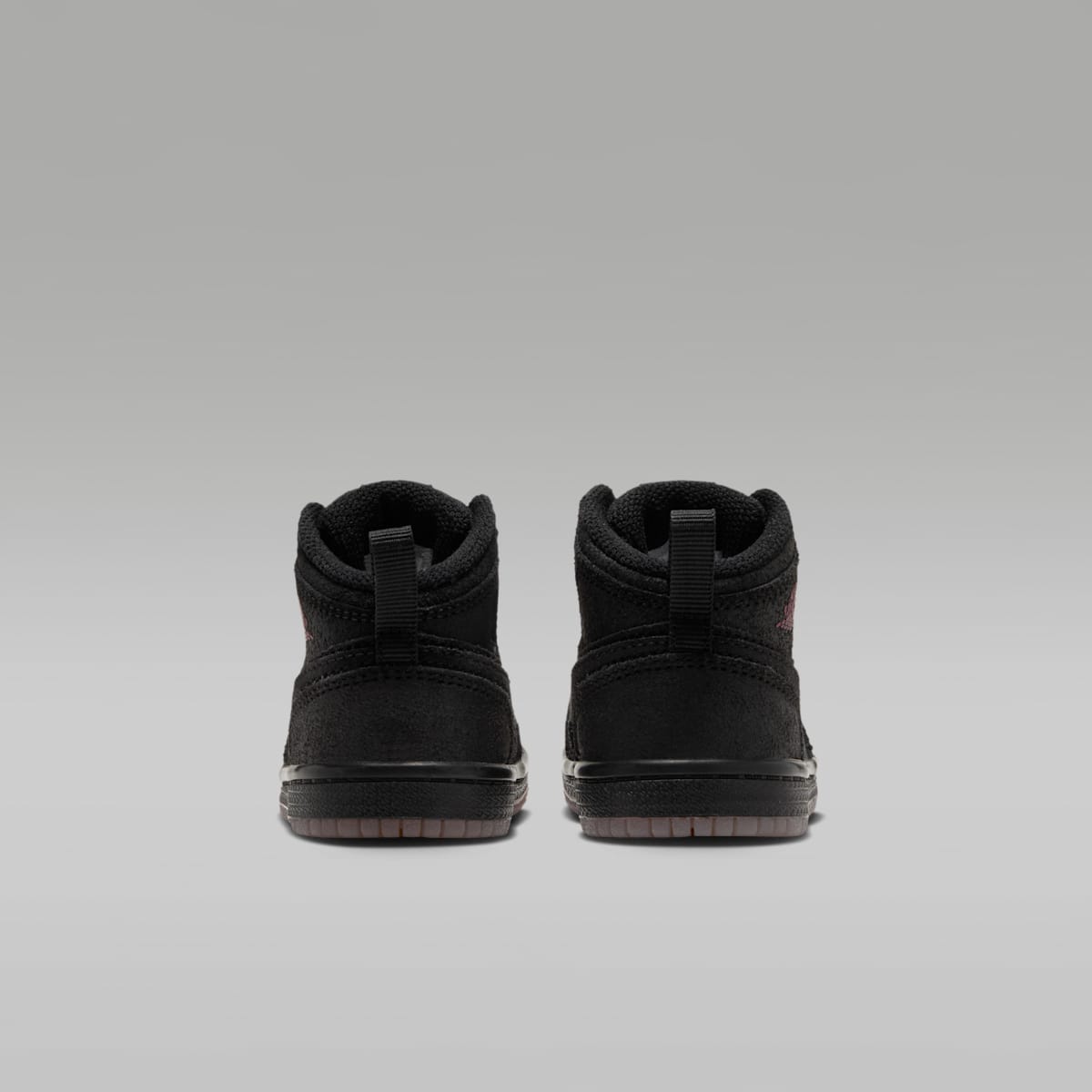 Jordan 1 Mid SE Baby/Toddler Shoes - Black/Gum Medium Brown/Team Red - Image 6