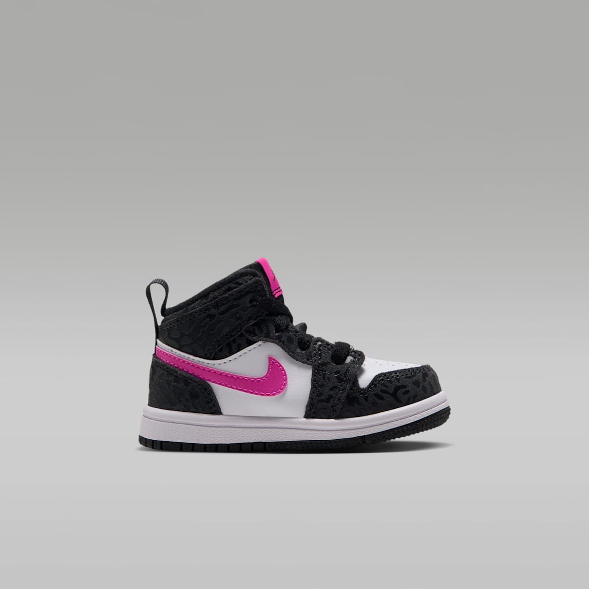 Jordan 1 Mid SE Baby/Toddler Shoes - Black/Anthracite/White/Laser Fuchsia