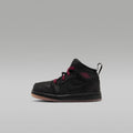 Jordan 1 Mid SE Baby/Toddler Shoes - Black/Gum Medium Brown/Team Red - Image 1