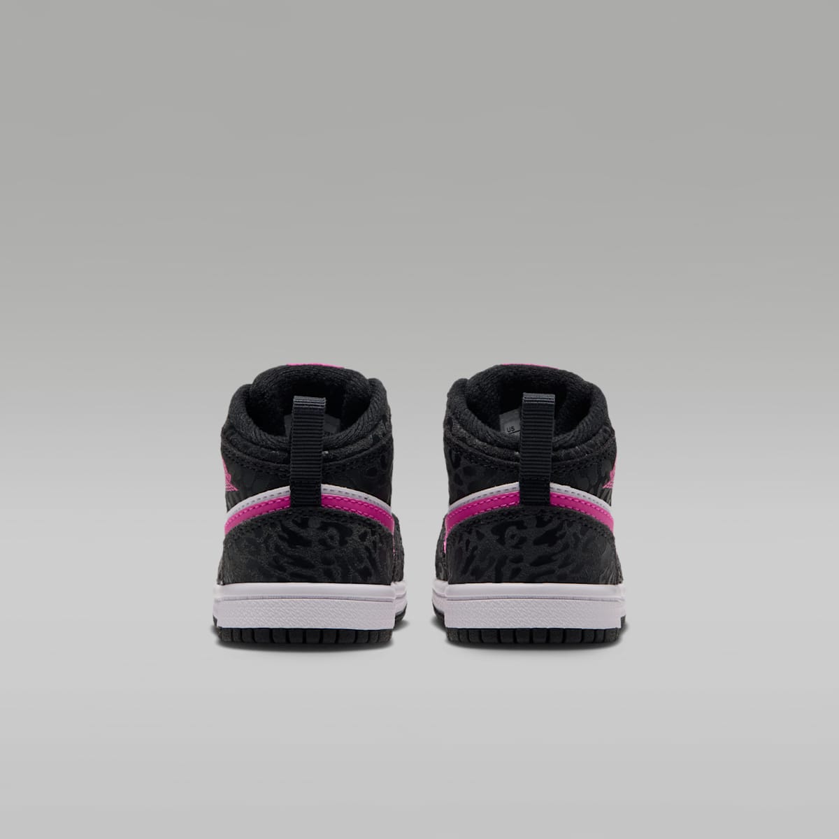 Jordan 1 Mid SE Baby/Toddler Shoes - Black/Anthracite/White/Laser Fuchsia