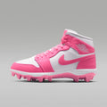 Jordan 1 Mid TD Men's Football Cleat - Digital Pink/White - Image 1