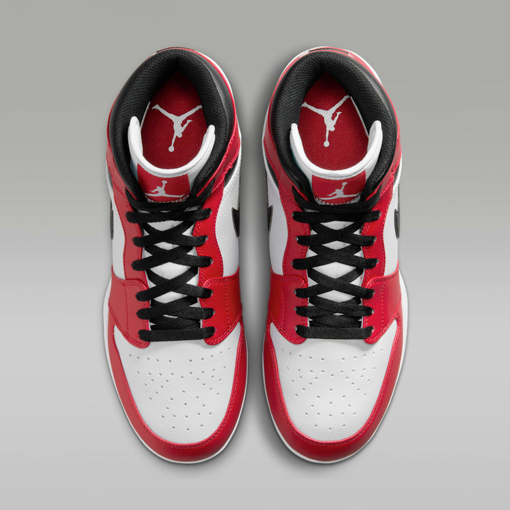Jordan 1 Mid TD Men's Football Cleat - White/Varsity Red/Black - Image 4