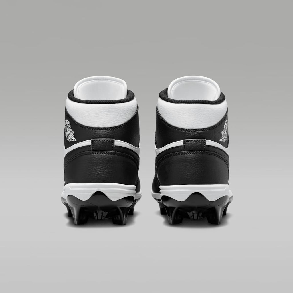 Jordan 1 Mid TD Men's Football Cleat - White/Black/Black - Image 6