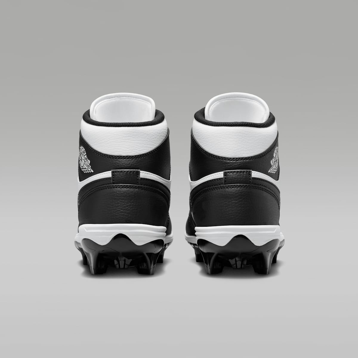 Jordan 1 Mid TD Men's Football Cleat - White/Black/Black - Image 6