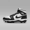 Jordan 1 Mid TD Men's Football Cleat - White/Black/Black - Image 1