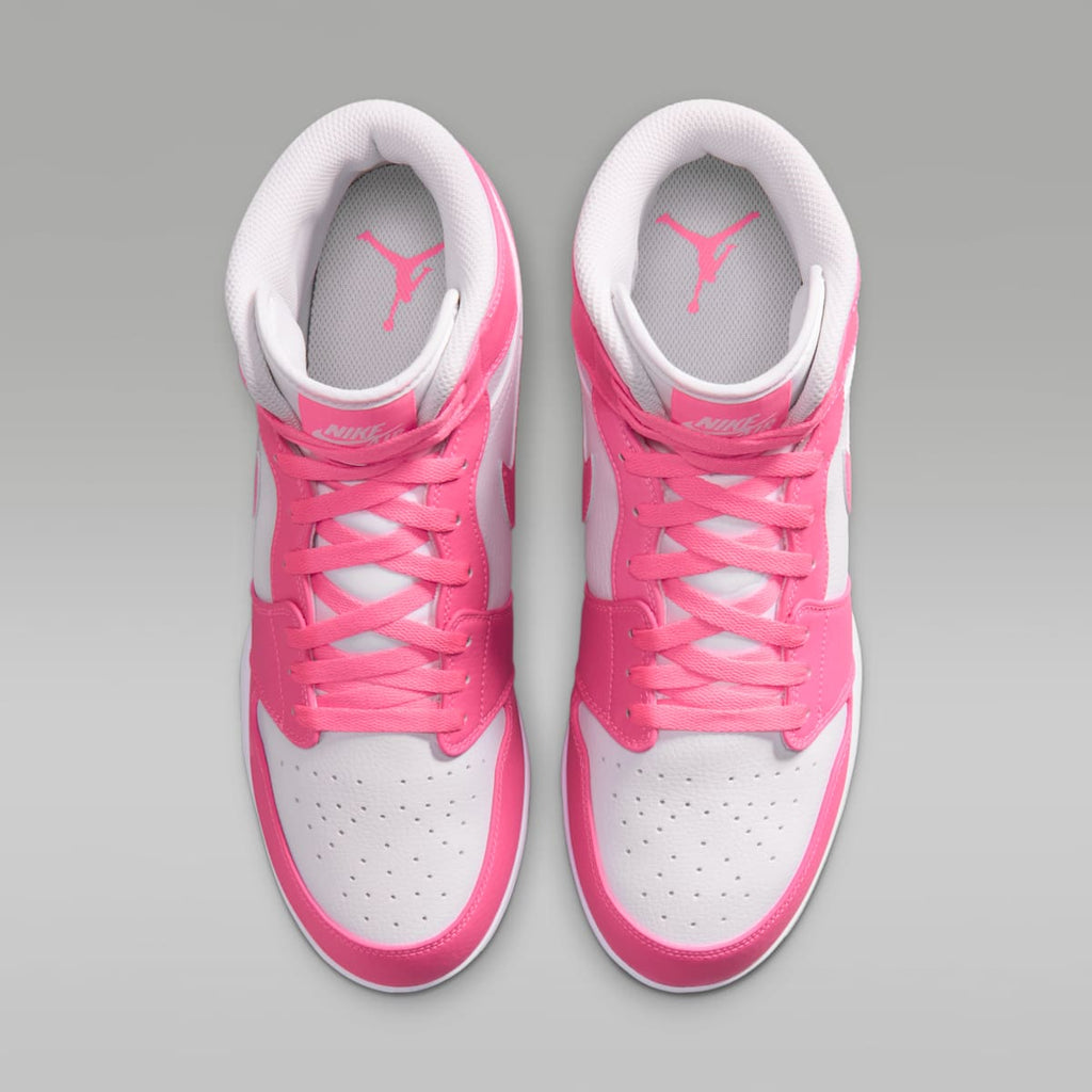 Jordan 1 Mid TD Men's Football Cleat - Digital Pink/White - Image 4