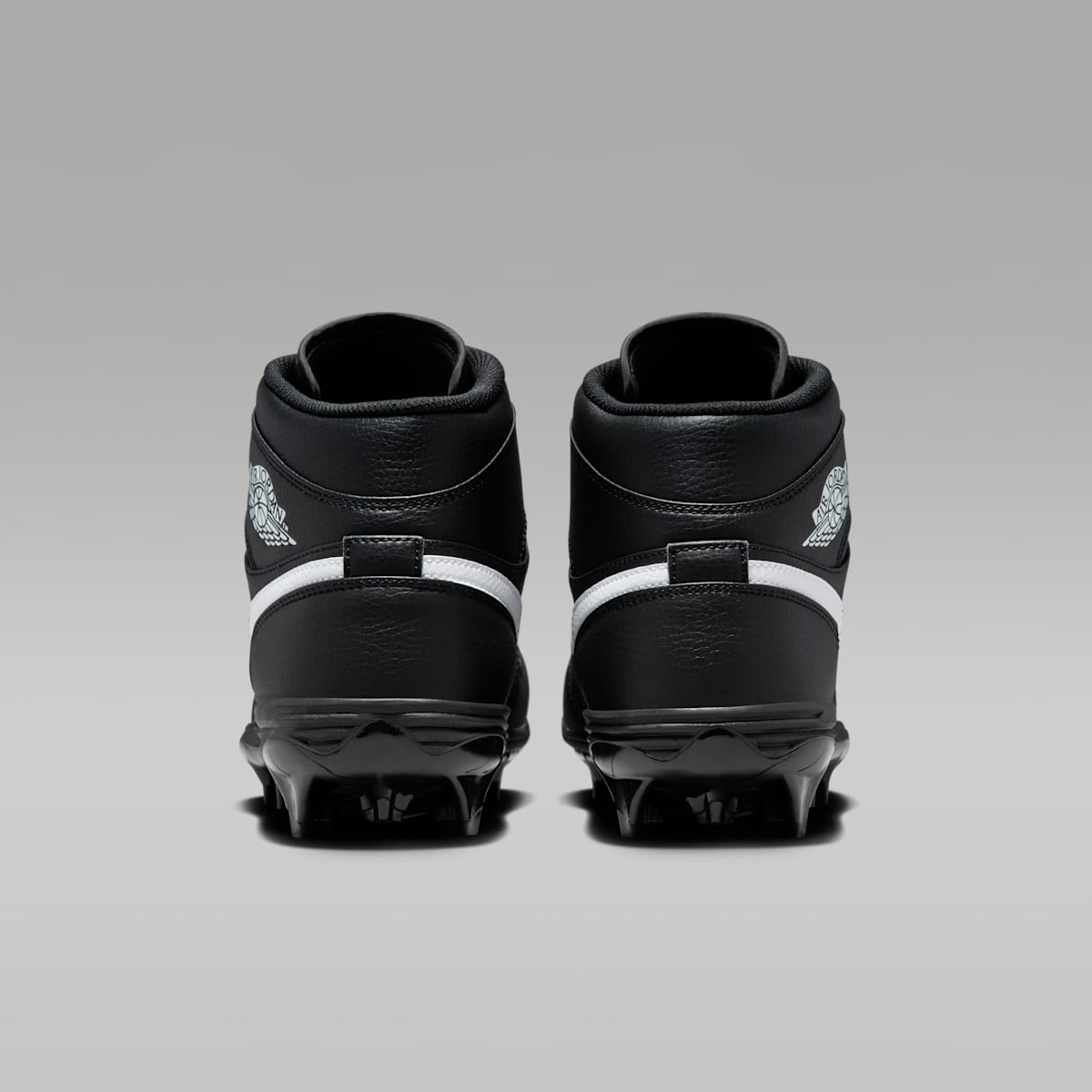 Jordan 1 Mid TD Men's Football Cleat - Black/Black/White - Image 6