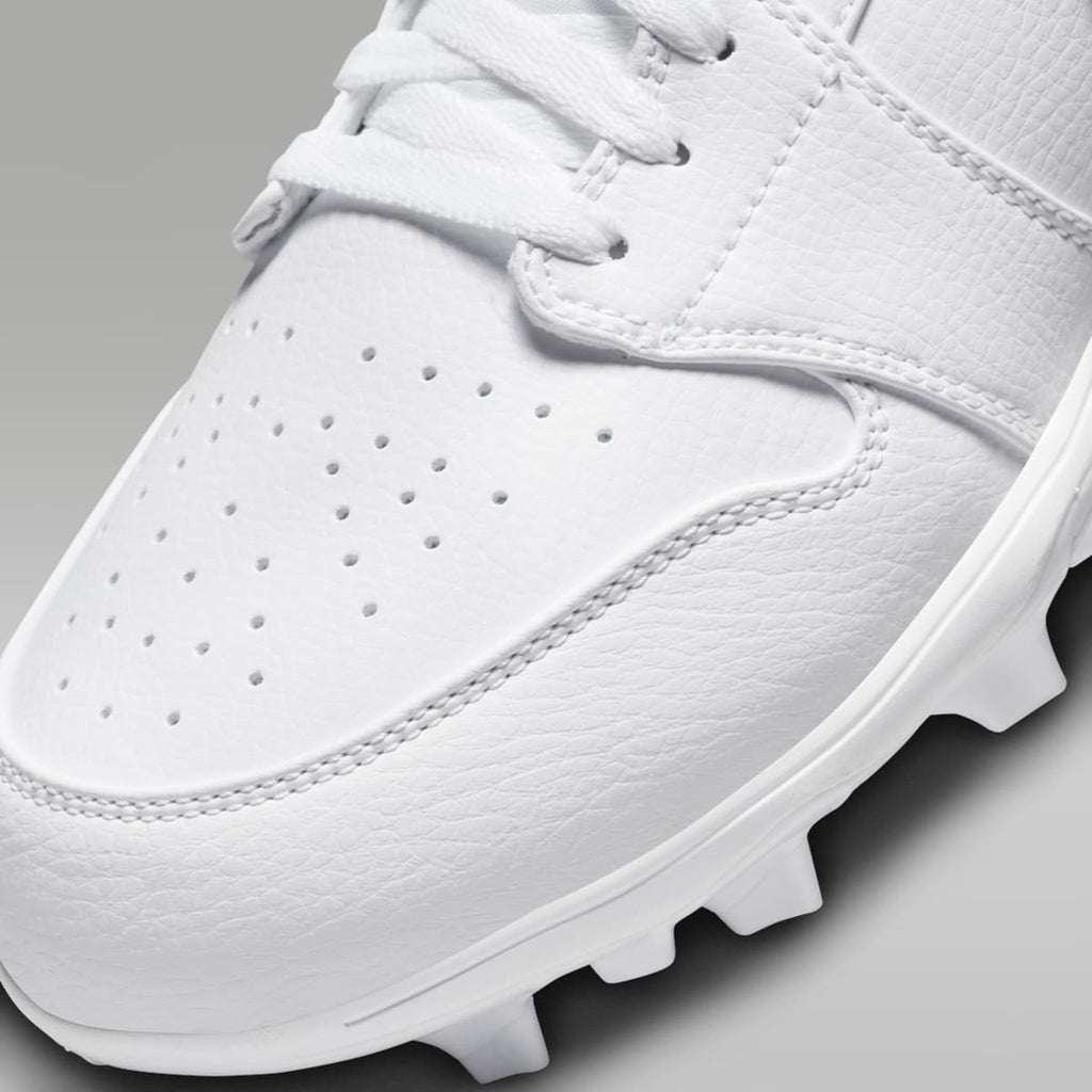 Jordan 1 Mid TD Men's Football Cleat - White/White/Grey Fog - Image 8