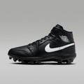 Jordan 1 Mid TD Men's Football Cleat - Black/Black/White - Image 1