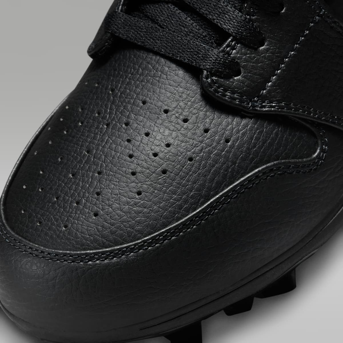 Jordan 1 Mid TD Men's Football Cleat - Black/Black/White - Image 8