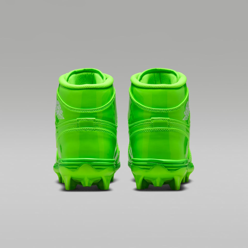 Jordan 1 Mid TD Men's Football Cleat - Electric Green/White/Electric Green - Image 6