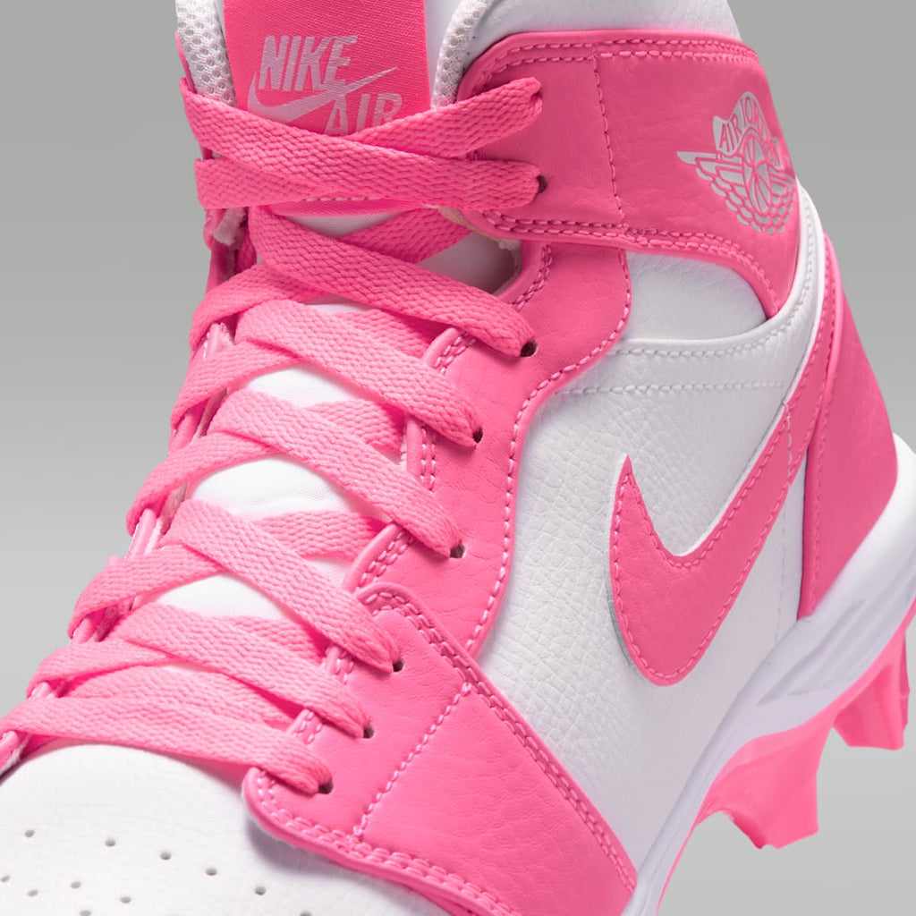Jordan 1 Mid TD Men's Football Cleat - Digital Pink/White - Image 8