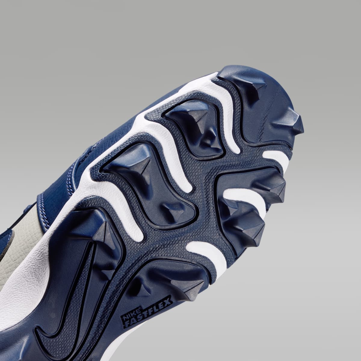 Jordan 1 Mid Little/Big Kids' Cleats - Wolf Grey/College Navy