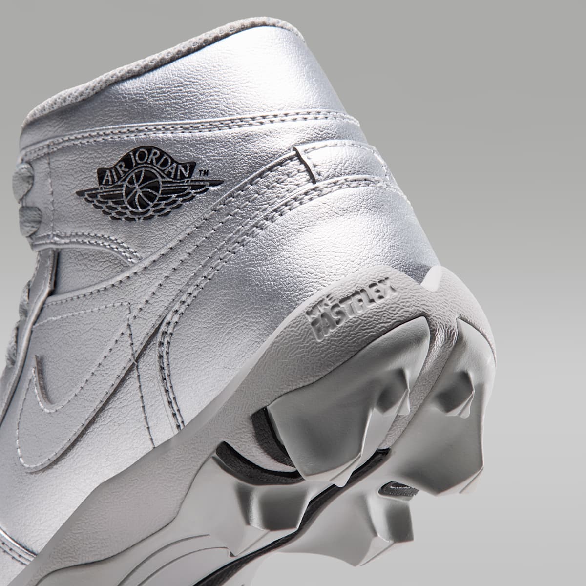 Jordan 1 Mid Little/Big Kids' Cleats - Metallic Silver/Black