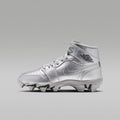 Jordan 1 Mid Little/Big Kids' Cleats - Metallic Silver/Black