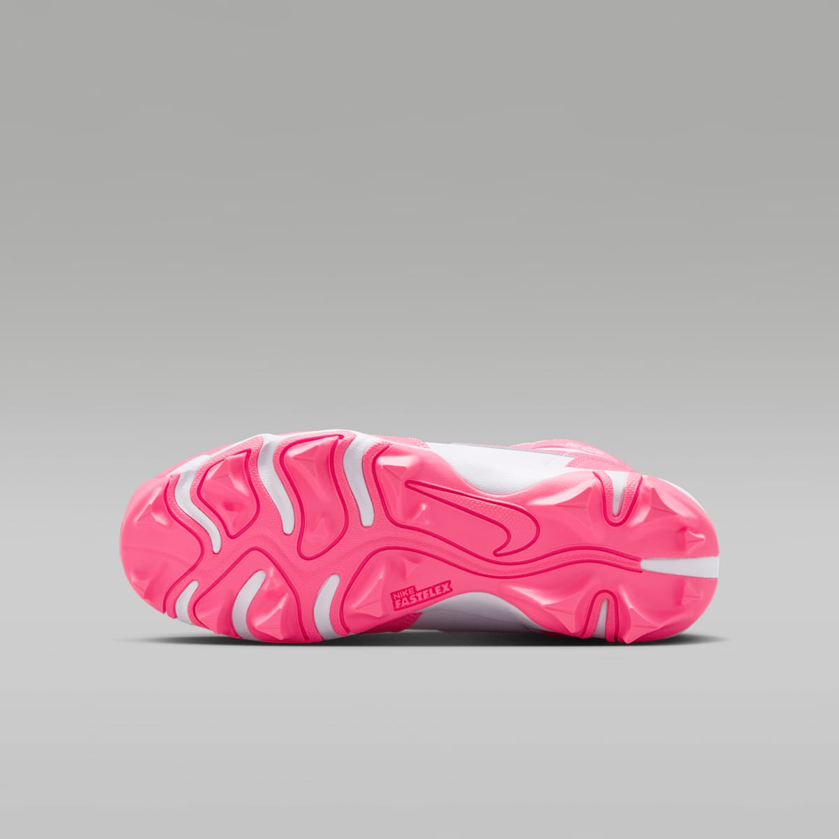 Jordan 1 Mid Little/Big Kids' Cleats - White/Sunset Pulse/Digital Pink