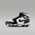 Jordan 1 Mid Little/Big Kids' Cleats - White/Black/Black
