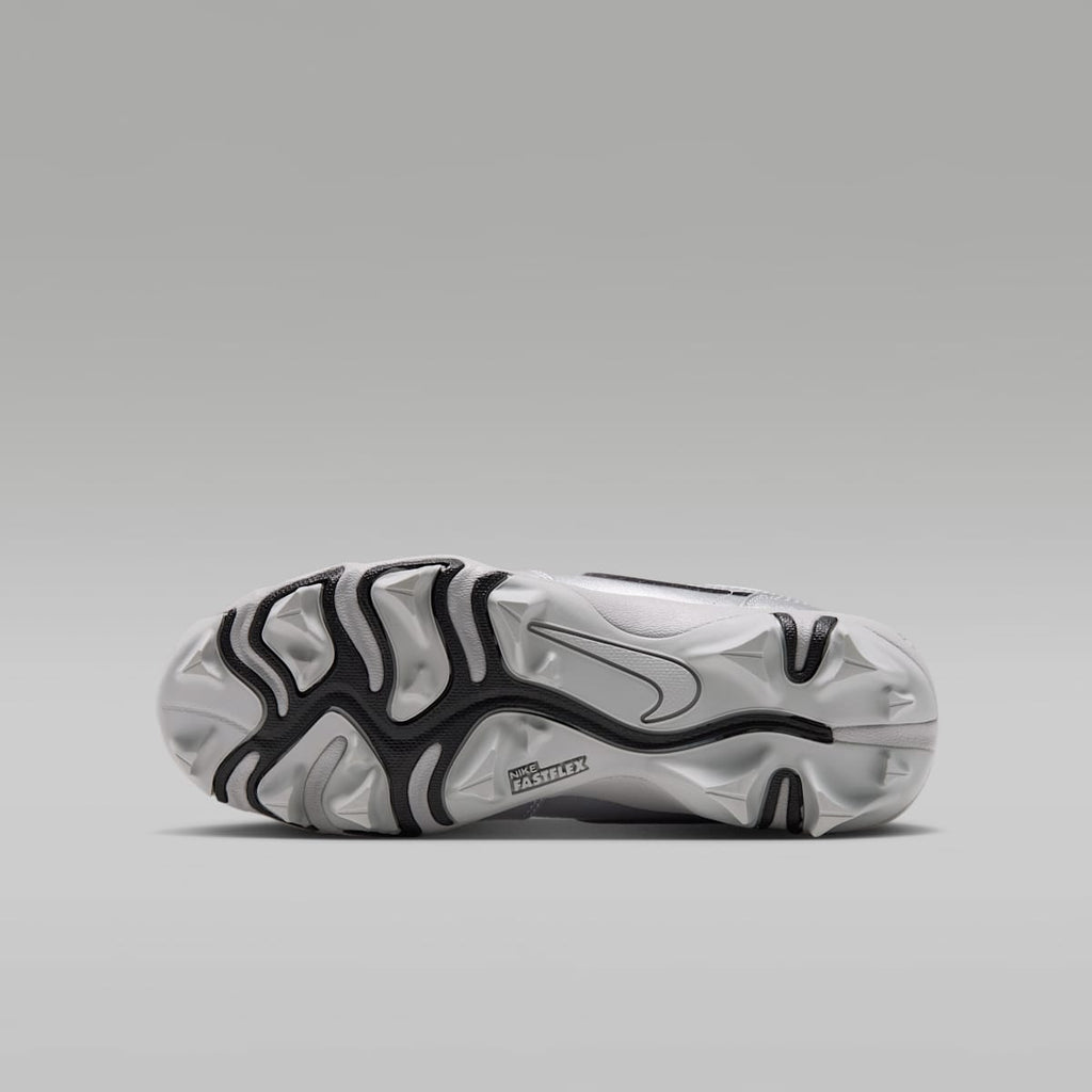 Jordan 1 Mid Little/Big Kids' Cleats - Metallic Silver/Black