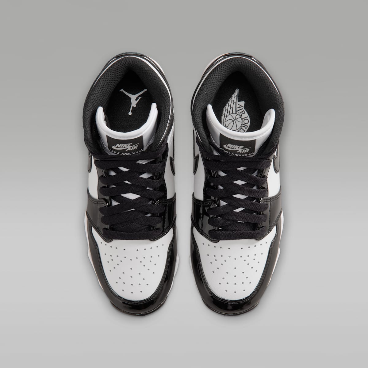 Jordan 1 Mid Little/Big Kids' Cleats - White/Black/Black