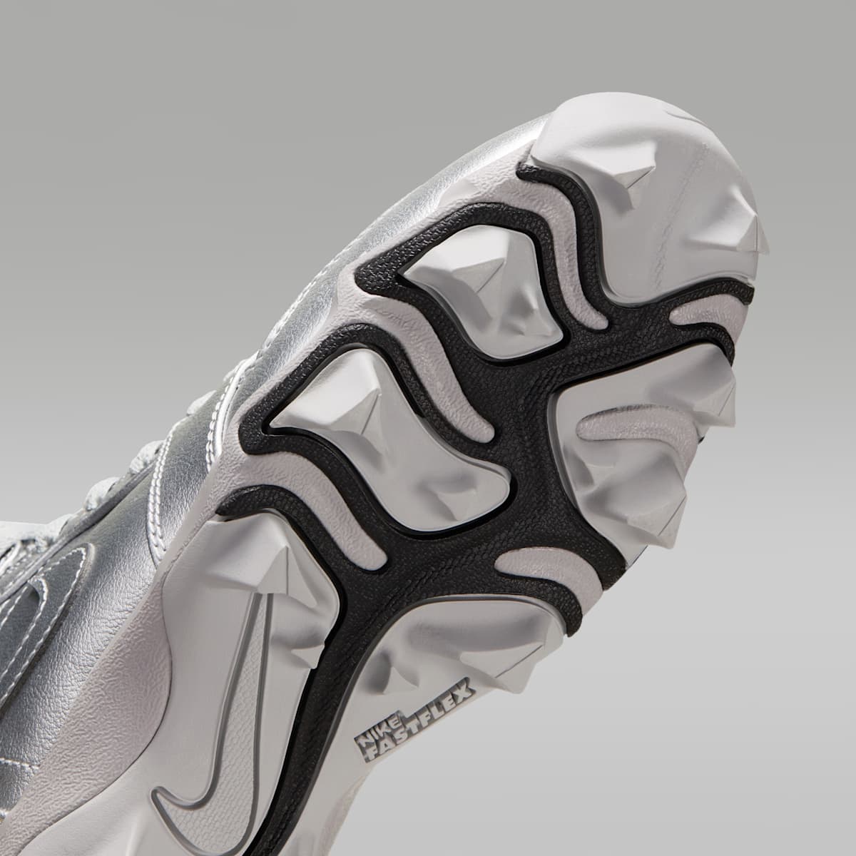 Jordan 1 Mid Little/Big Kids' Cleats - Metallic Silver/Black