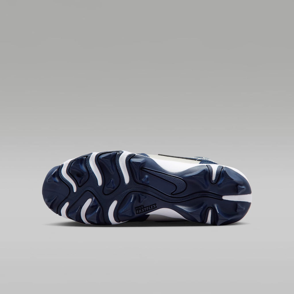Jordan 1 Mid Little/Big Kids' Cleats - Wolf Grey/College Navy
