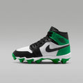 Jordan 1 Mid Little/Big Kids' Cleats - Black/Lucky Green
