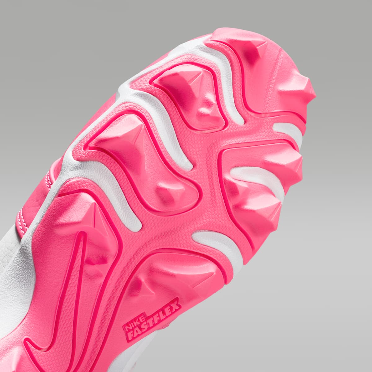 Jordan 1 Mid Little/Big Kids' Cleats - White/Sunset Pulse/Digital Pink