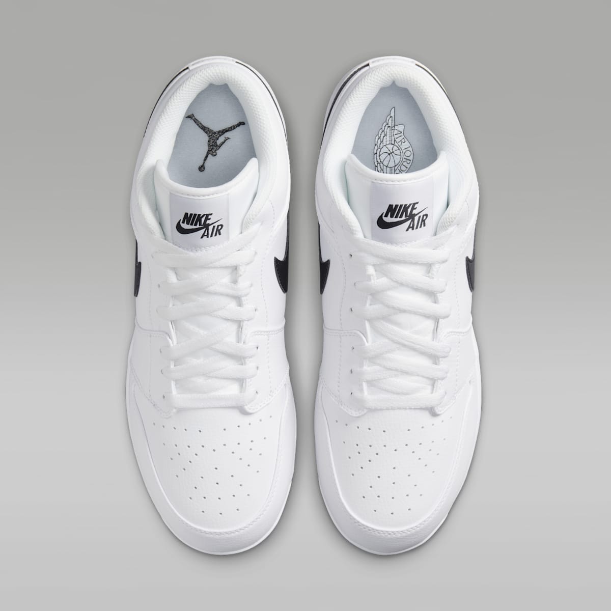 Jordan 1 Retro Low Metal Baseball Cleats - White/White/Black - Image 4