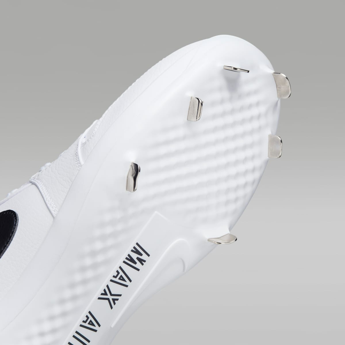 Jordan 1 Retro Low Metal Baseball Cleats - White/White/Black - Image 7