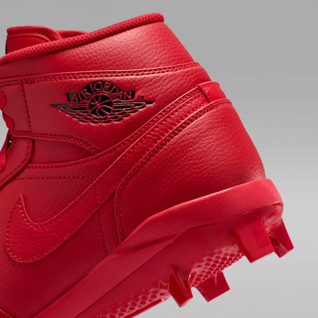 Jordan 1 Retro MCS Men's Baseball Cleats - University Red/Black - Image 9