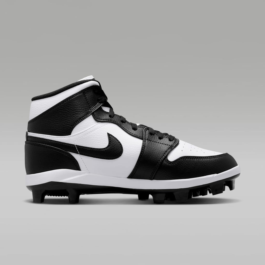 Jordan 1 Retro MCS Men's Baseball Cleats - White/Black/Black - Image 3