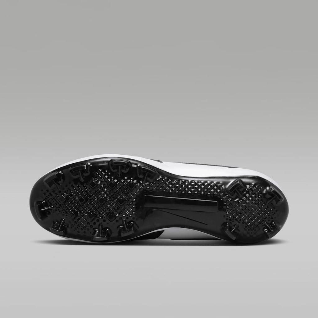Jordan 1 Retro MCS Men's Baseball Cleats - White/Black/Black - Image 2