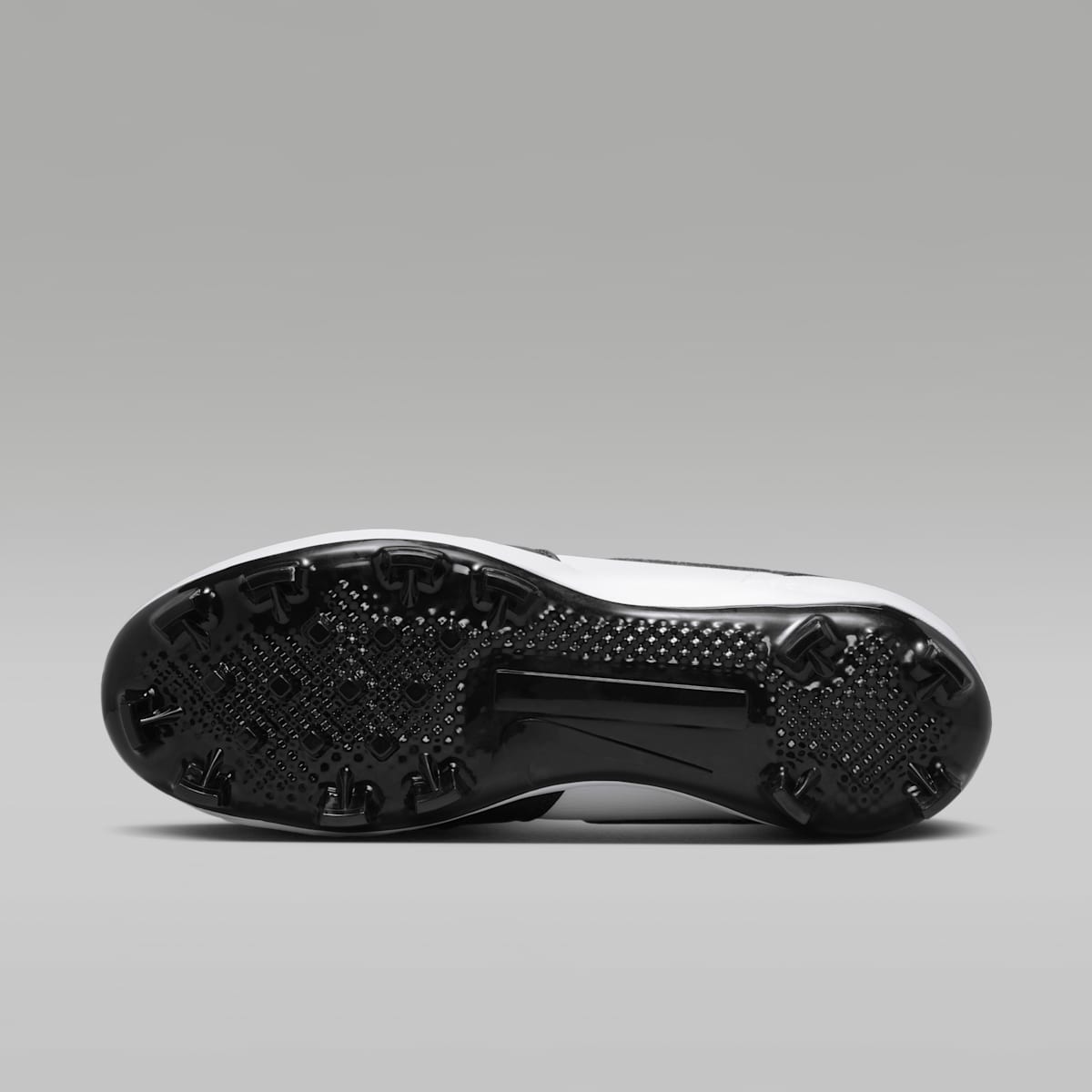 Jordan 1 Retro MCS Men's Baseball Cleats - White/Black/Black - Image 2