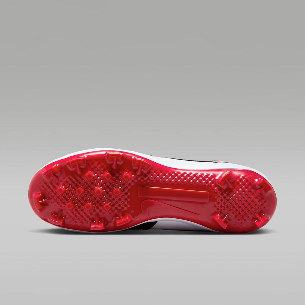 Jordan 1 Retro MCS Men's Baseball Cleats - Gym Red/White/Black - Image 2