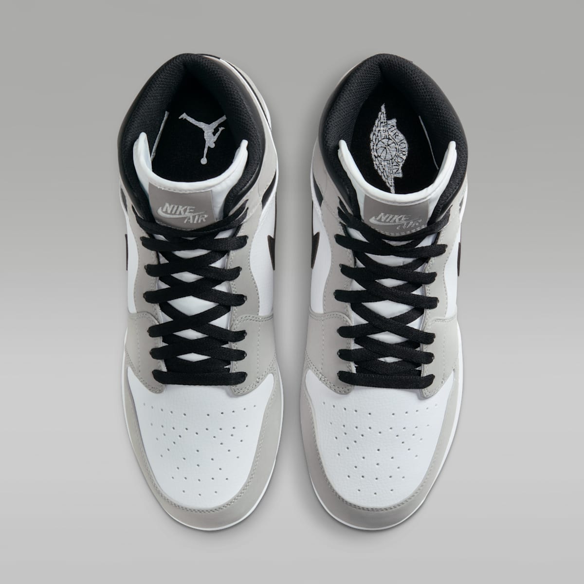 Jordan 1 Retro MCS Men's Baseball Cleats - Light Smoke Grey/White/Black - Image 4