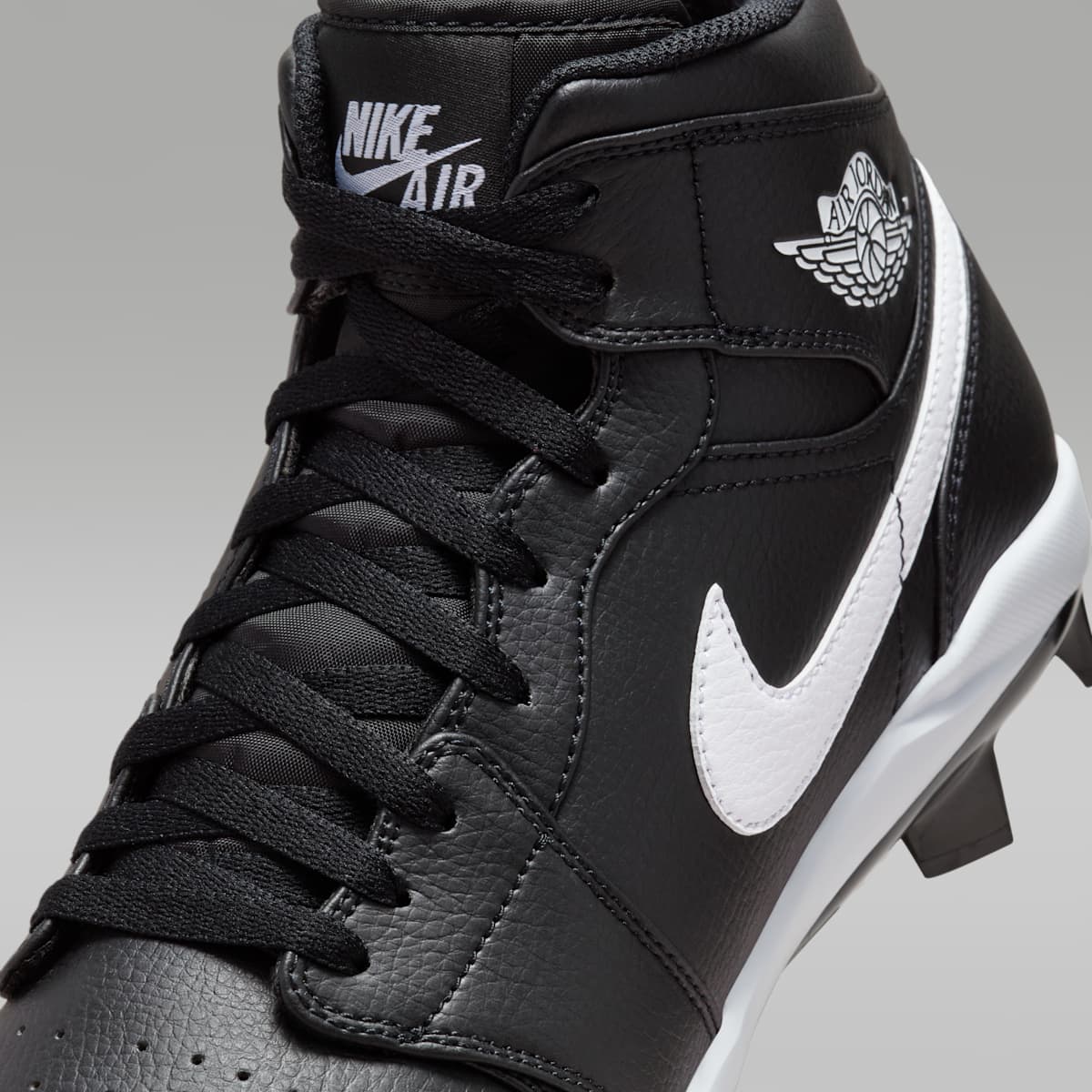 Jordan 1 Retro MCS Men's Baseball Cleats - Black/White - Image 8