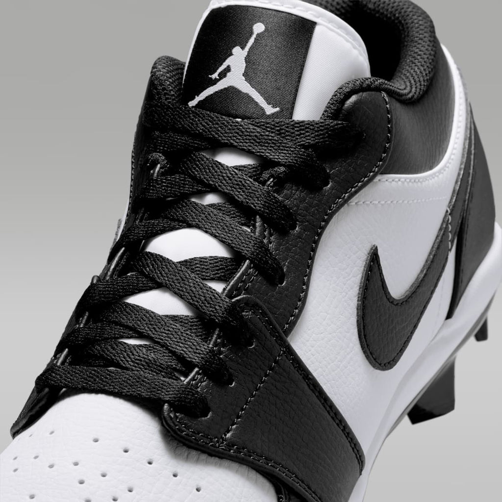 Jordan 1 Retro MCS Low Men's Baseball Cleats - White/Black/Black - Image 8