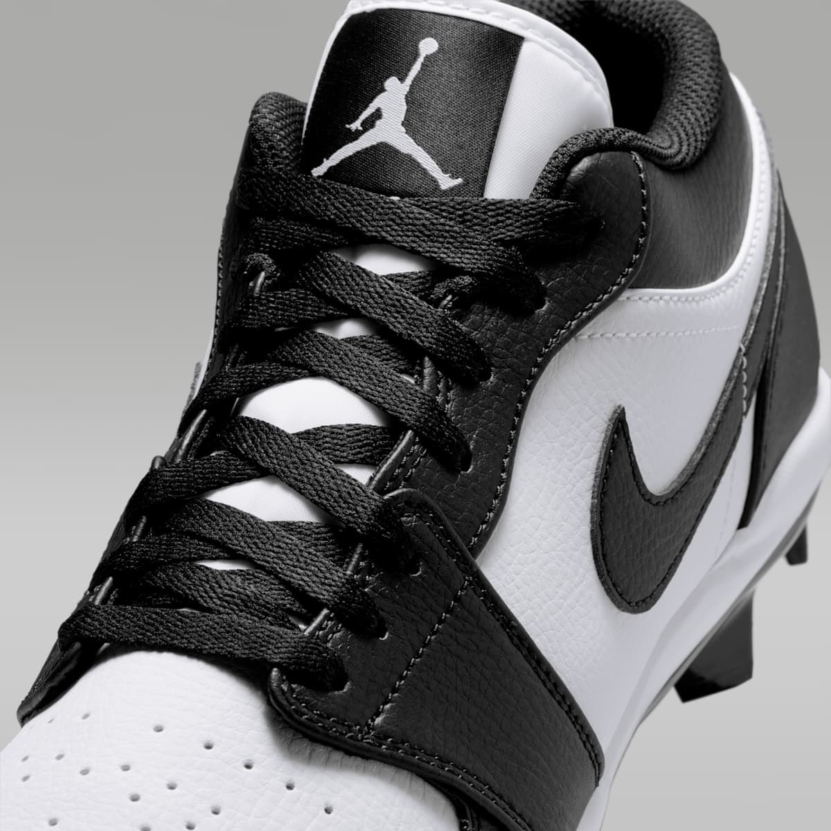 Jordan 1 Retro MCS Low Men's Baseball Cleats - White/Black/Black - Image 8